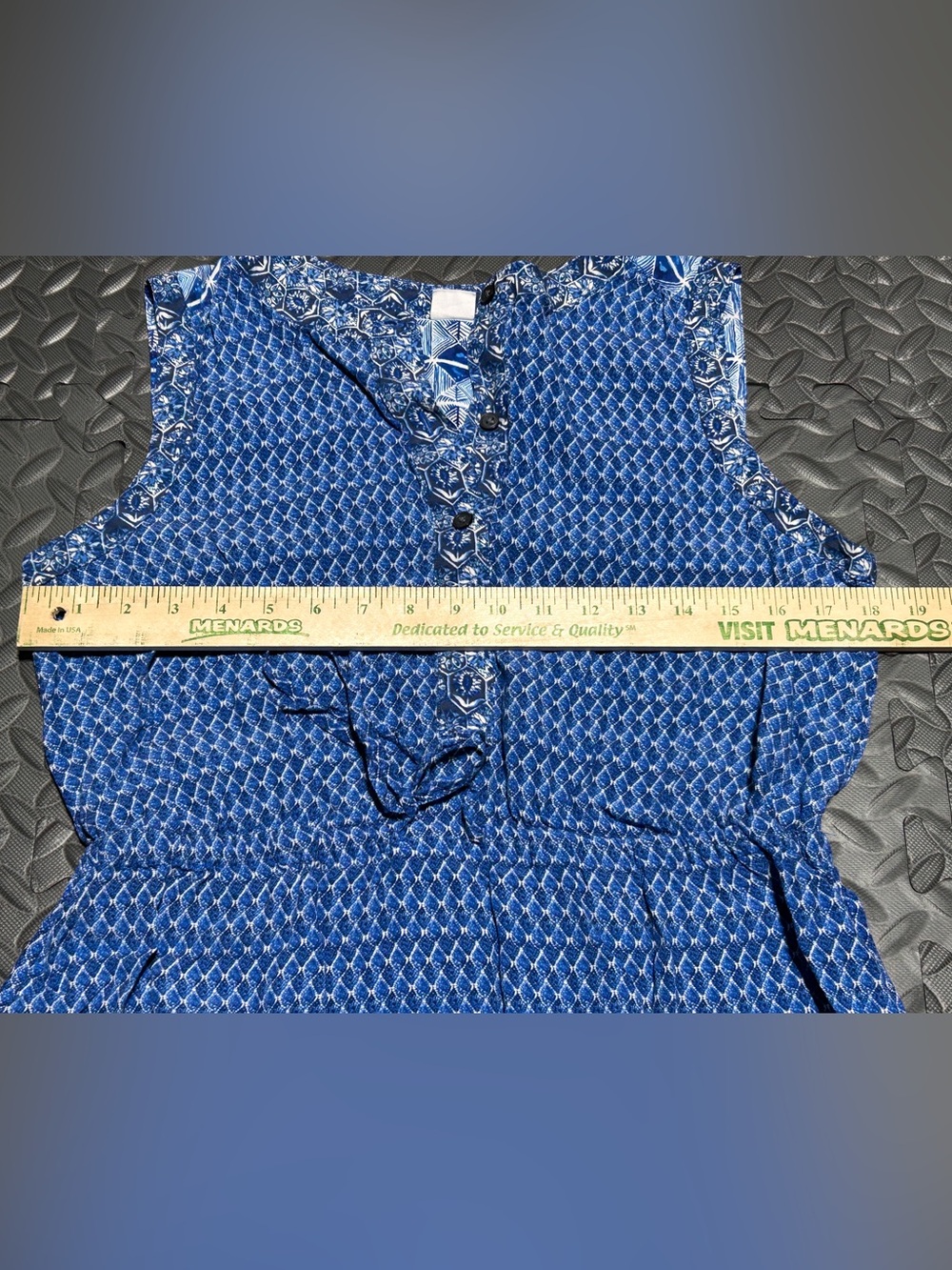 GAP Blue Sleeveless Printed Dress - Picture 8 of 9